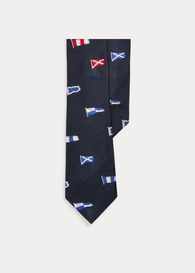 Men's Ralph Lauren Signal Flags Silk Ties | 657809AVE